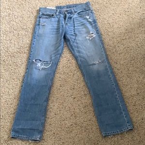 Hollister distressed straight leg  jeans